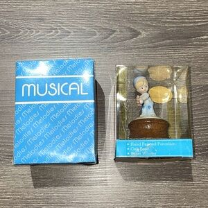 VINTAGE WILLITTS MUSICAL MELODIES Hand Painted Porcelain Child Baseball Pitcher